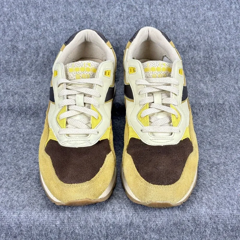 Diadora N.92 Heritage Sneakers Men’s US 9.5 EU 43 Yellow Brown Suede Leather